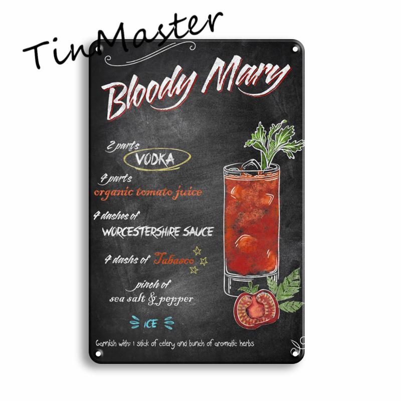 Martini Mojito Cocktail Poster Metal Tin Sign Vintage Restaurant Kitchen Irish Pub Bar Man Cave Decoration Art Wall Stickers