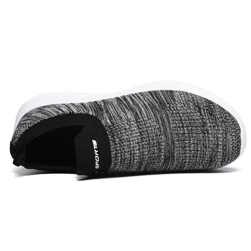 Летние модные мужские кроссовки, дышащая мужская обувь, модные кроссовки без застежек для мужчин, недорогие мужские мокасины без шнурков