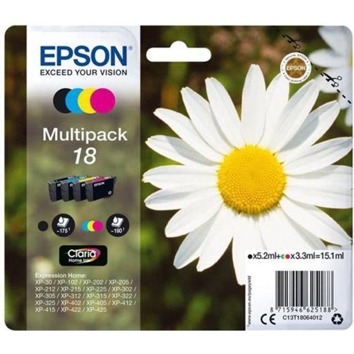 Epson Мультиупаковка T1806 - Pâquerette - Черный, Голубой, Пурпурный, Желтый (C13T18064012)