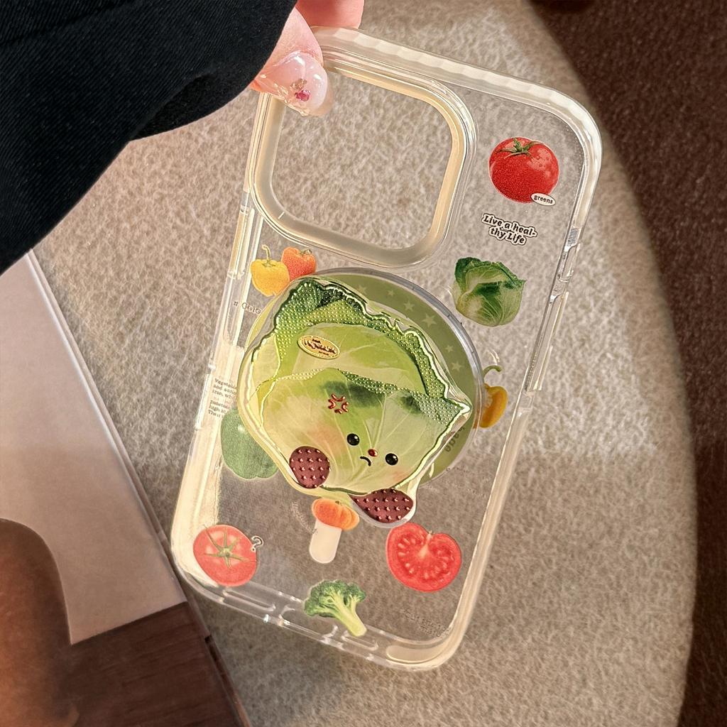Gilt Vegetable Cartoon for Magsafe Magnetic Holder Mobile Phone Air Bag Holder Retractable Portable Advanced Personality