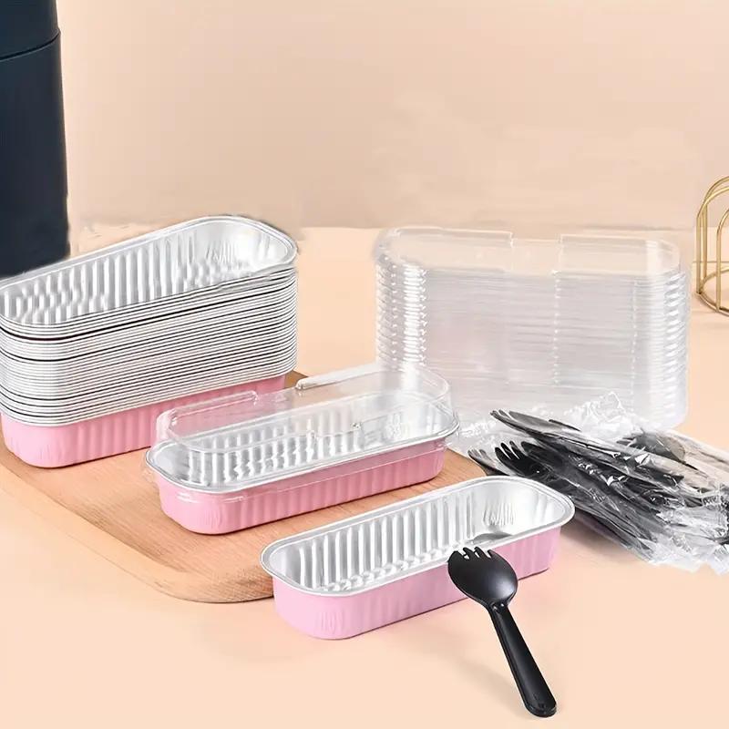 1/5/10Pcs/Set Disposable Bbq Pans Aluminum Foil Tin Box Loaf Baking Pans Cake Tins Containers Grilling Tray For Air Fryer Kitchen Accessories