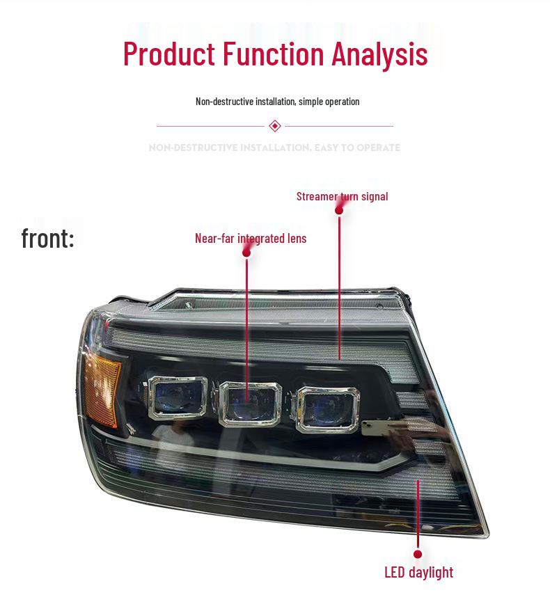 Совместимость с светодиодными прожекторными фарами со светодиодными ходовыми огнями для Jeep Grand Cherokee 1999-2004
