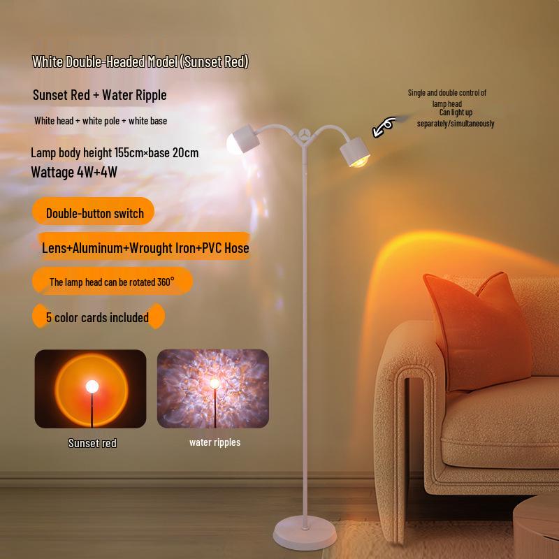 Dual-Head Sunset Ripple Light - Atmosphere & Decor for Bedrooms and Live Rooms