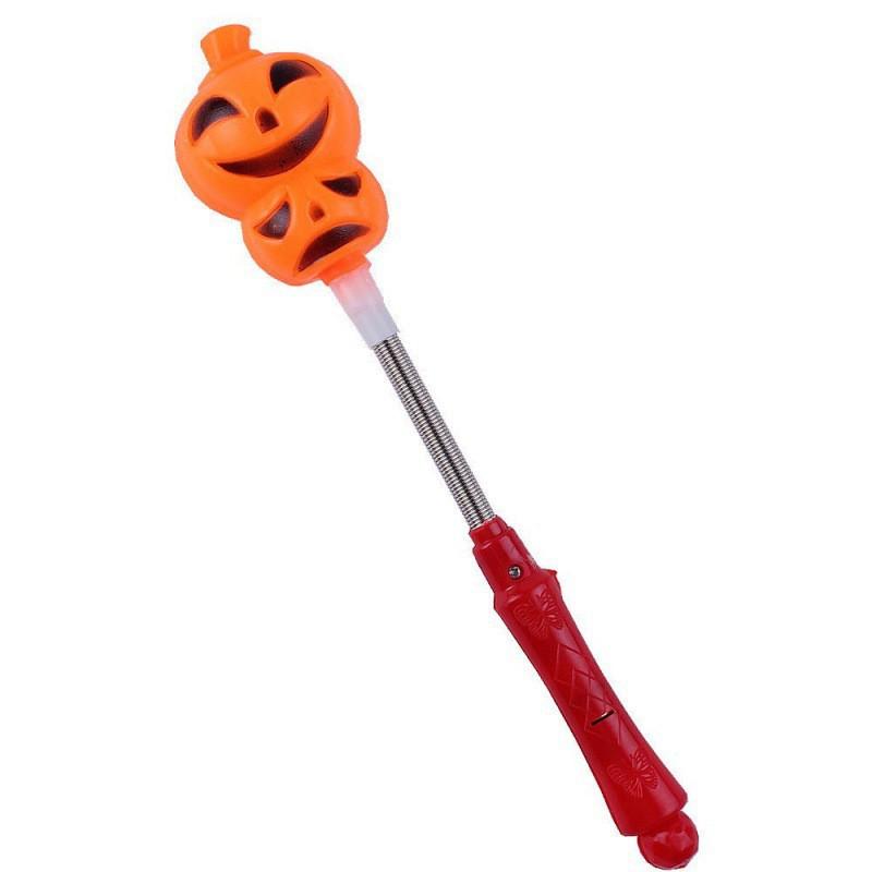 Разноцветные светящиеся палочки на Хэллоуин для детских праздничных сувениров с дизайном улыбающейся тыквы