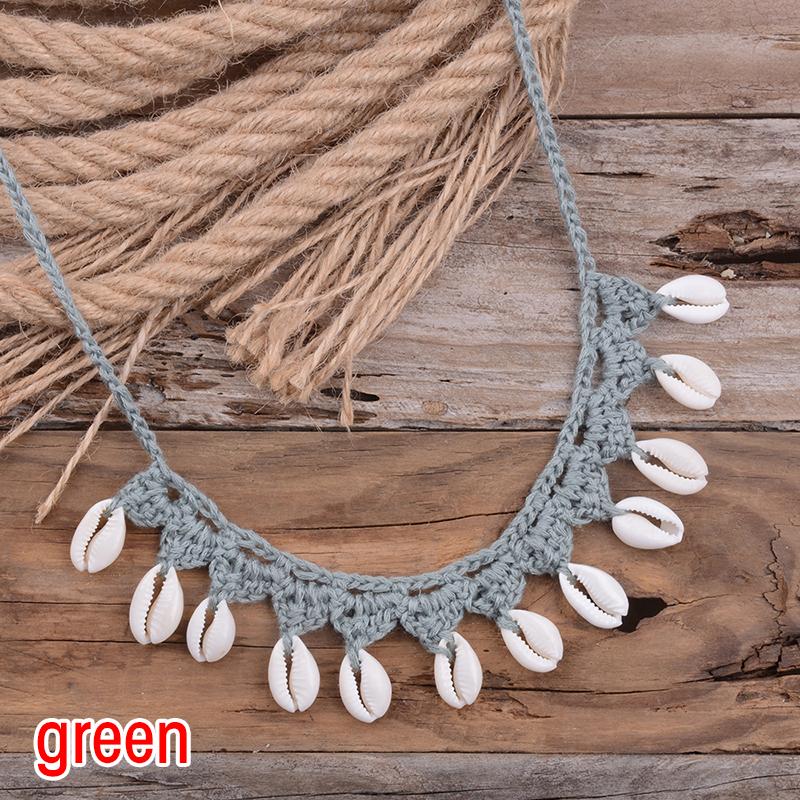 Women Natural Sea Cowrie Shell Summer Jewelry Rope Chain Choker Necklace Bohemian Shells Choker Girl Friendship Gifts