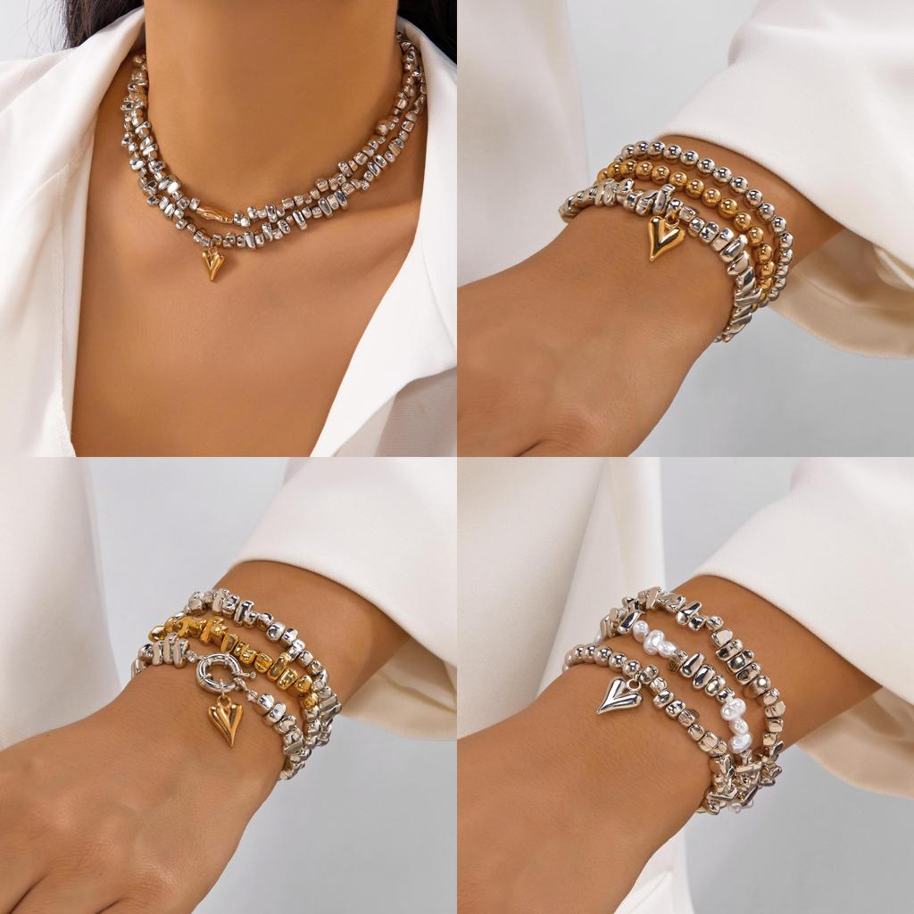 Womens Geometric Trendy Jewelry Set With Alloy Pendant In Cool Aesthetic