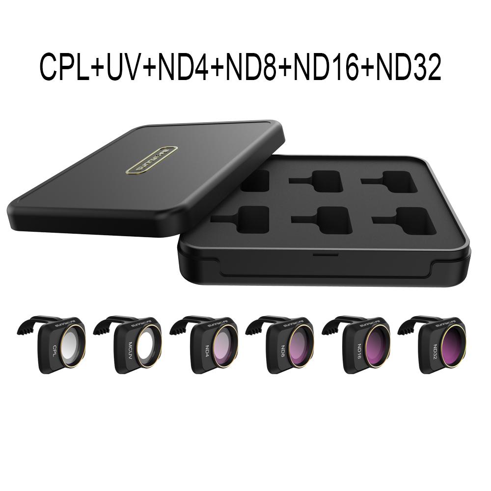 Lens Filters For DJI Mavic Mini 1/Mini 2/SE Drone Gimbal Camera CPL UV ND4 ND8 ND16 ND32 Multi Coated Filters Kit Accessories 6