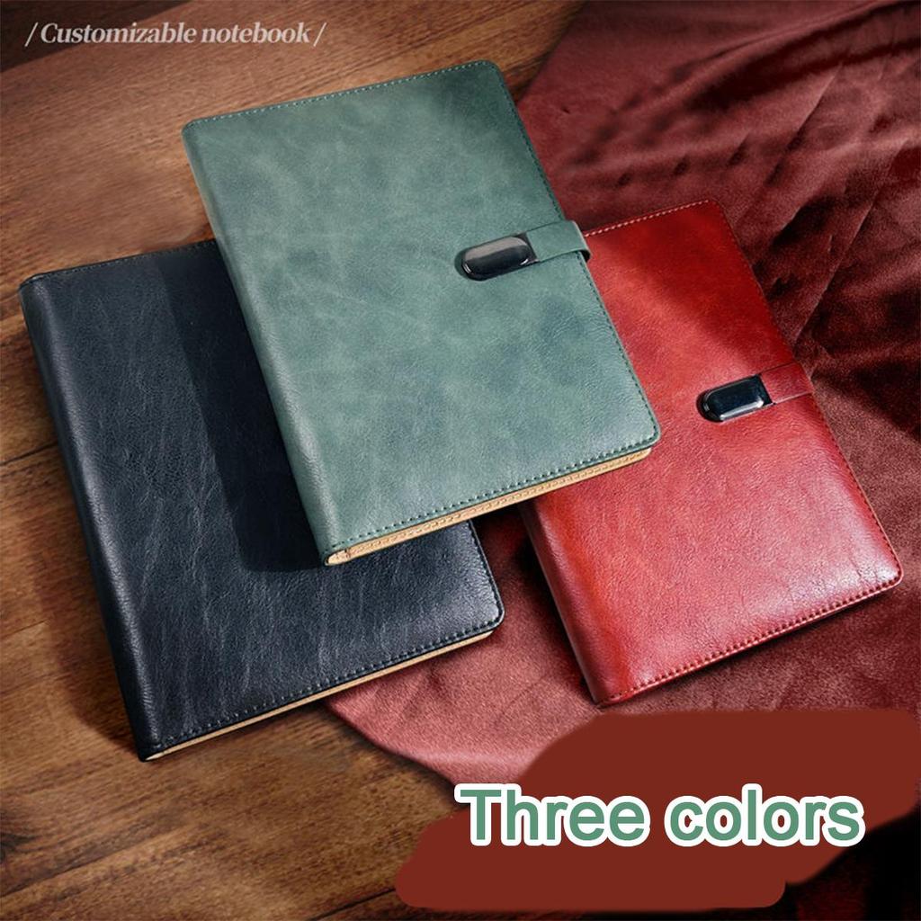 A5 Leather Buckle Student Subject Notebook, Business Loose-leaf Notepad, Diary, Work Meeting Record Book, Lined/blank/grid Inner Pages