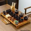 black zisha with wood grain pingbu qingyun design