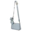 Michael Kors MK Jet Set Logo Zip Closure Pebbled Leather Three-In-One Shoulder Crossbody Bag Small Women bags Light-Blue 35F3GTVC1L-487