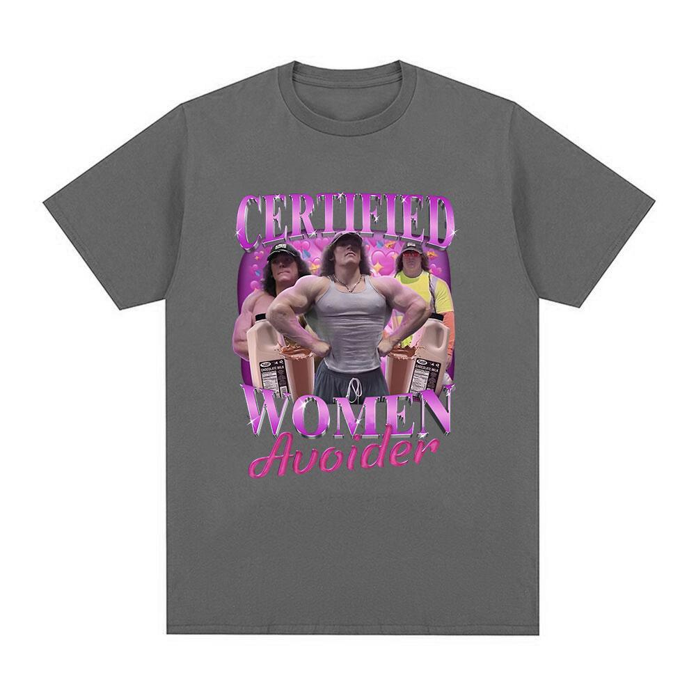 Certified Women Avoider Sam Sulek T Shirt Vintage Gym Fitness Lovers Graphic Tshirts Unisex 100 Cotton Casual Oversized Tee Shirt