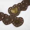 Y2K Heart Belts Metal Cowboy Waistband Punk Metal Rivet Belts  Women