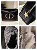 Dior Черная косметичка с золотым логотипом, Портативный дорожный органайзер для макияжа