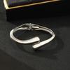 Fashion Commuter Festival Gifts Simple Personality Fashion Waterdrop Bracelet Ring Metal Jewelry Set 2pcs Temperament Set Women