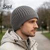 Soft Washable Knit Winter Hat Knitted with Ear Flaps for Men, Fleece Lined Hat, Stretchy Warm Cap Men Thermal Cap, Cold Weather Outdoor Running