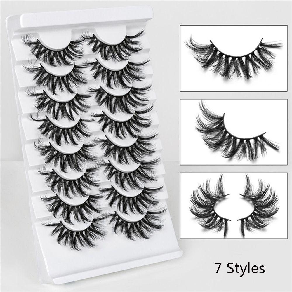 Multilayered Effect Wispies Fluffy False Eyelashes Full Volume Thick Eye Lash Extension 3D Mink
