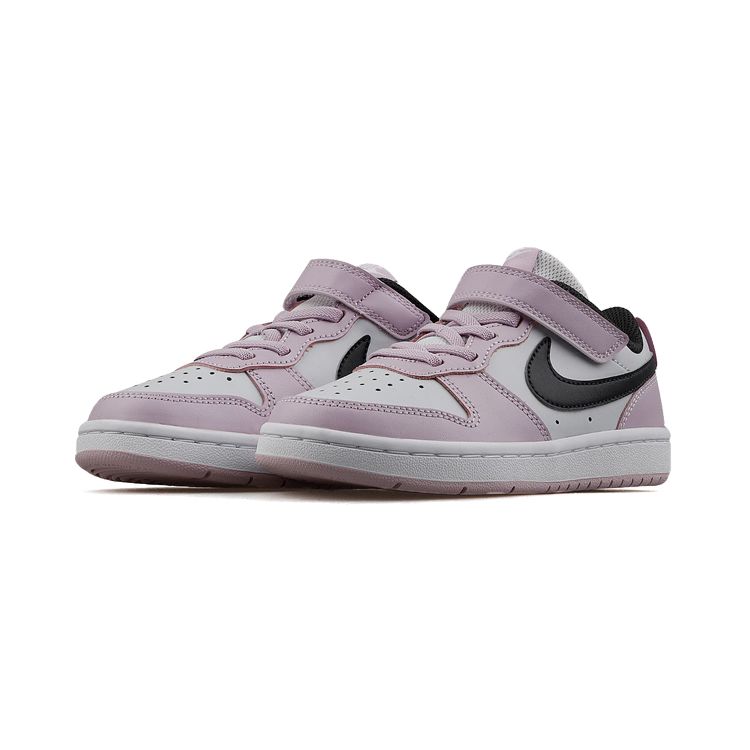 Nike Детские кроссовки Court Borough Low 2 PS Iced Lilac Розовый Photon-Dust Белый BQ5451-005