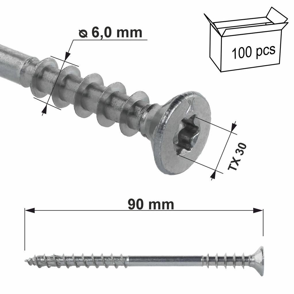 WKSS-60090-B spacer screws (100)
