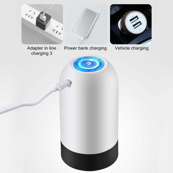 Yousheng Automatic Water Dispenser 5 Gallon Water Bottle Pump USB Rechargeable Silent Portable Electric Drinking Water Jug Pump Kitchen Supplies