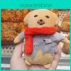 Adorable Korean Style Dipping Sauce Dog Plush Toy With Red Scarf Gift For Dog Lovers