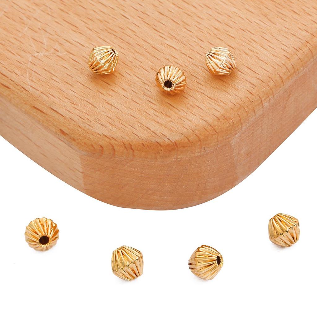 10Pcs Copper Plated Beads DIY Jewelry Making Supplies Components Accessories
