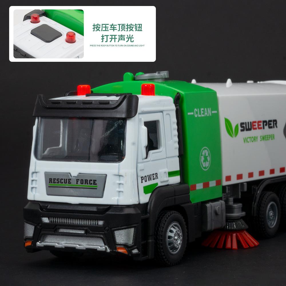Simulation 1 To 32 Alloy City Sanitation Sweeper Model Ornaments Children's Toys