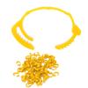 100Pcs Poultry Foot Rings Identification Leg Buckle with Numbers for Chicken Duck BirdYellow