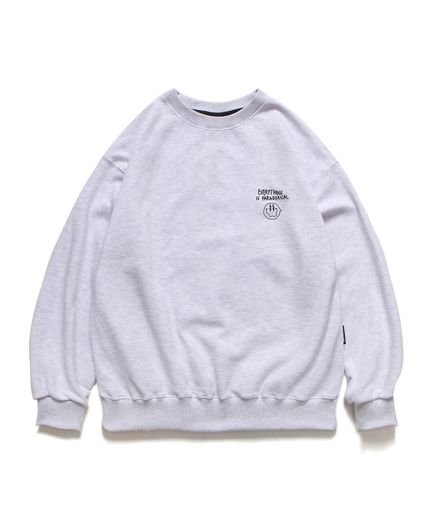 ABNORMALTHING Smile Crewneck Light Grey