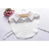 Women Detachable Lapel Fake Collar Ruffles Lace Shirt False Collar Blouse Removable False Half Shirt Blouse Decoration