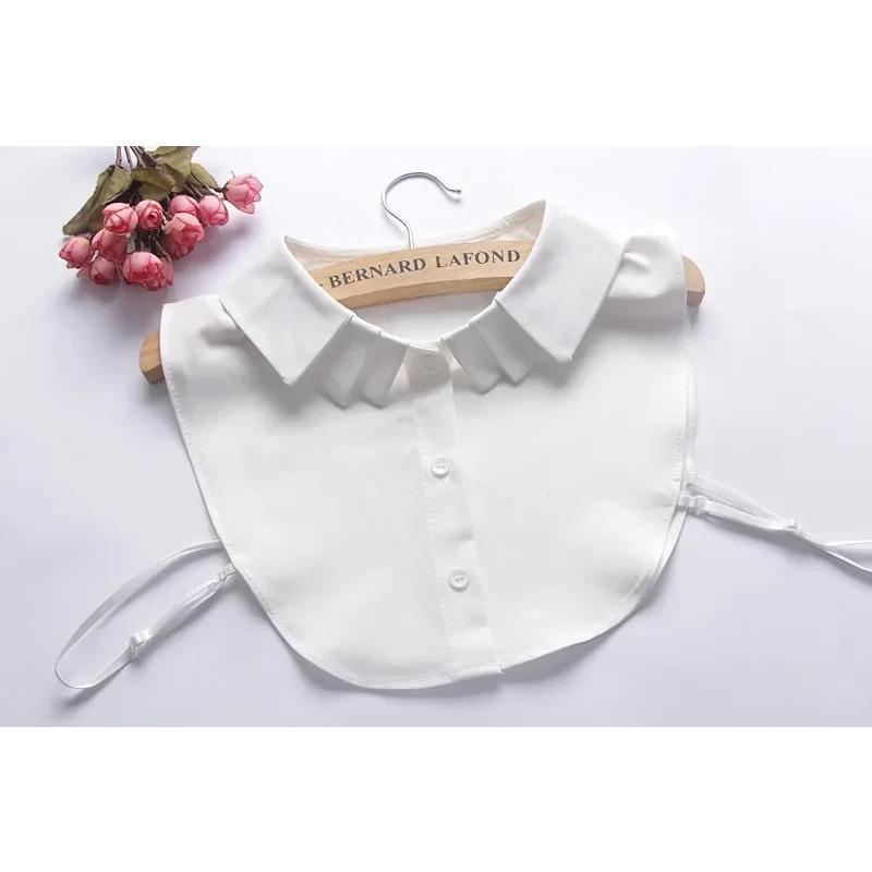 Women Detachable Lapel Fake Collar Ruffles Lace Shirt False Collar Blouse Removable False Half Shirt Blouse Decoration