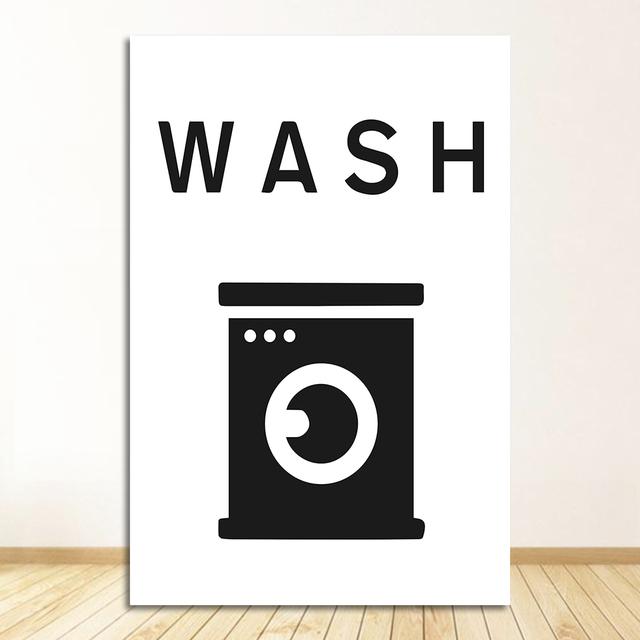 Вывеска с цитатой, настенная живопись на холсте, плакаты на скандинавскую тему и принты, настенные панно для декора ванной комнаты, стирка, сушка, складка, гладильная стирка, забавная