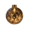 Vintage Winter Transparent Snow Scene Bauble 3D Christmas Hanging Bauble  Home Decoration