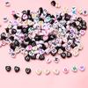 15g 4*7mm Random Mix Acrylic Peach Heart Letters Beads For Jewelry Making DIY Bracelet Earring Charm