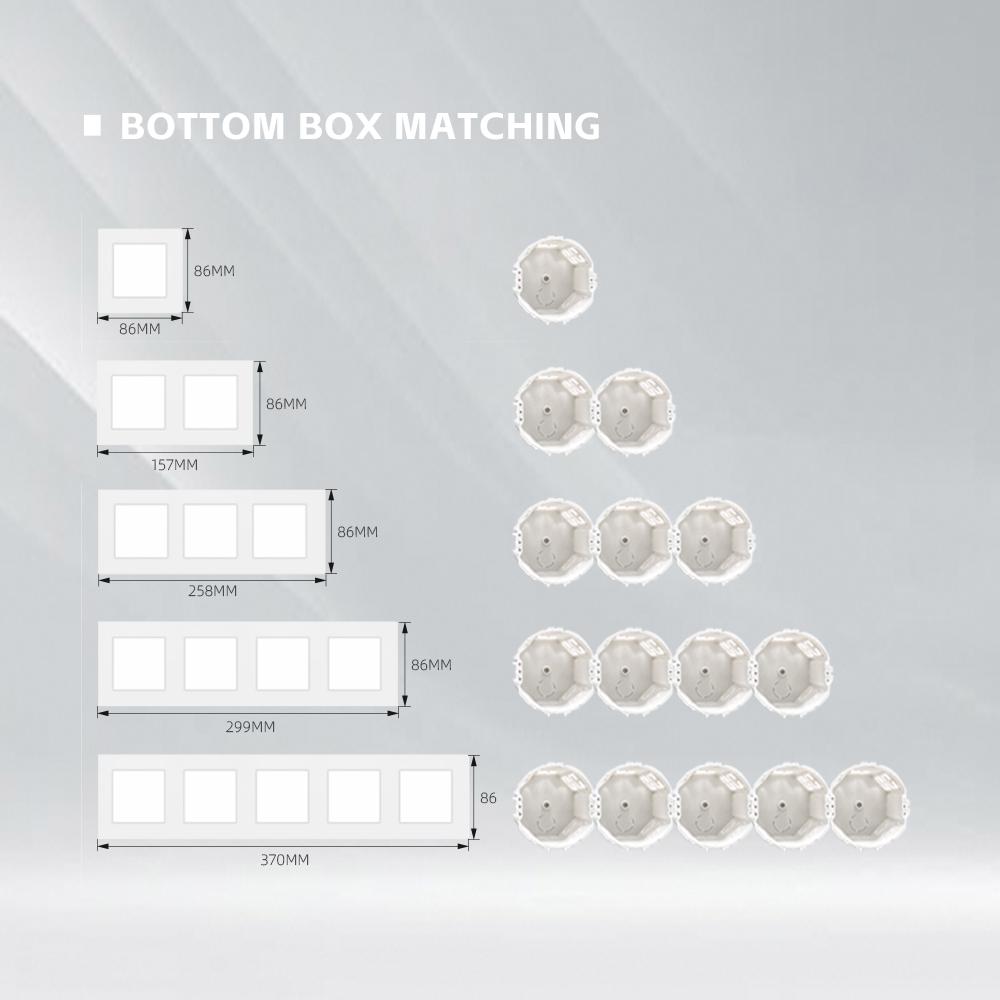 New Design 86 Series 1 Gang Glass Light Switch Remote Wall Light Switch Electrical Switch and Sokets Luxury Wal