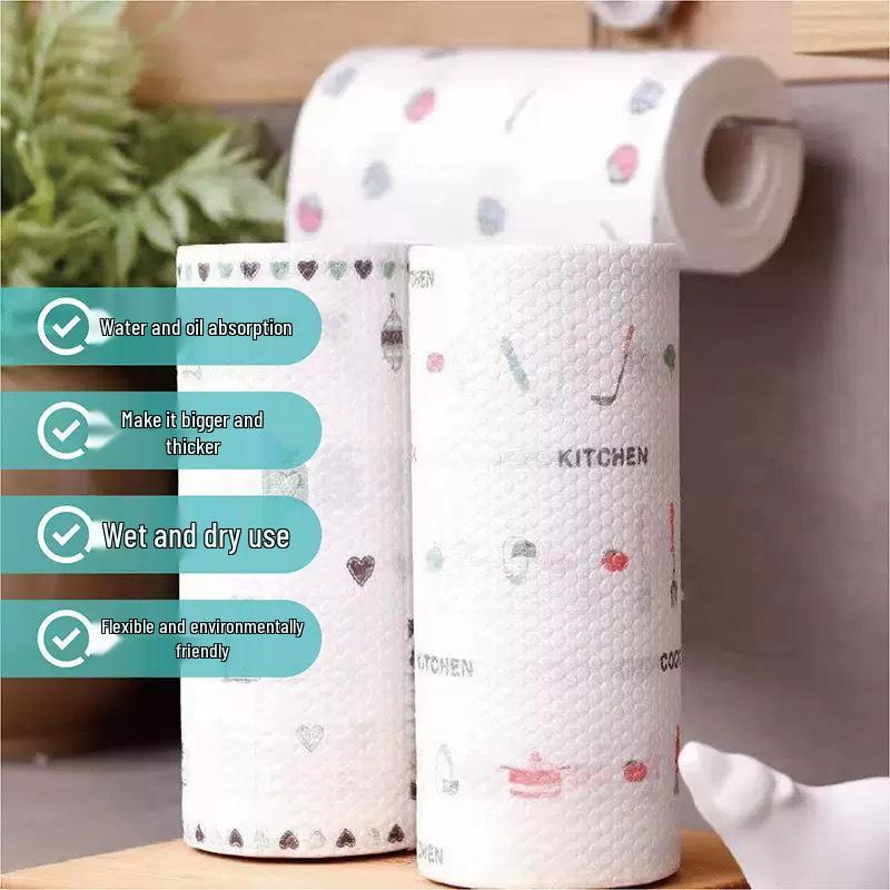 Многоразовая моющая салфетка для кухни для ленивых - Двустороннее использование, Моющаяся, Сухая и влажная, Антипригарная, Маслостойкая