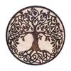 30.48 Cm Round Wooden Wall Decor Panel Wall Hanging Showpiece Plaque, for Living Room, Bedroom, Hallway Plaque for Home Decor