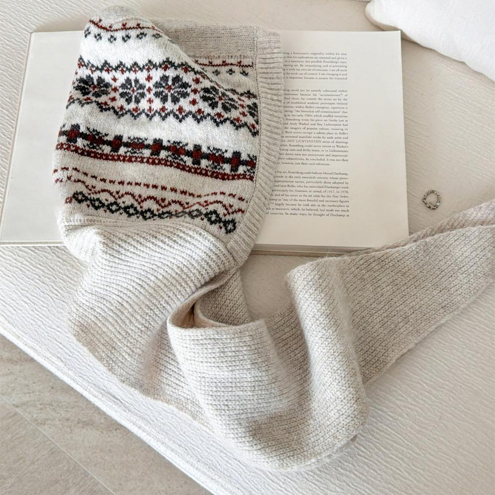 Шапка-пуловер Шапка с защитой ушей Шарф Шапка Вязаная шапка Модная шапка с капюшоном Уличная одежда