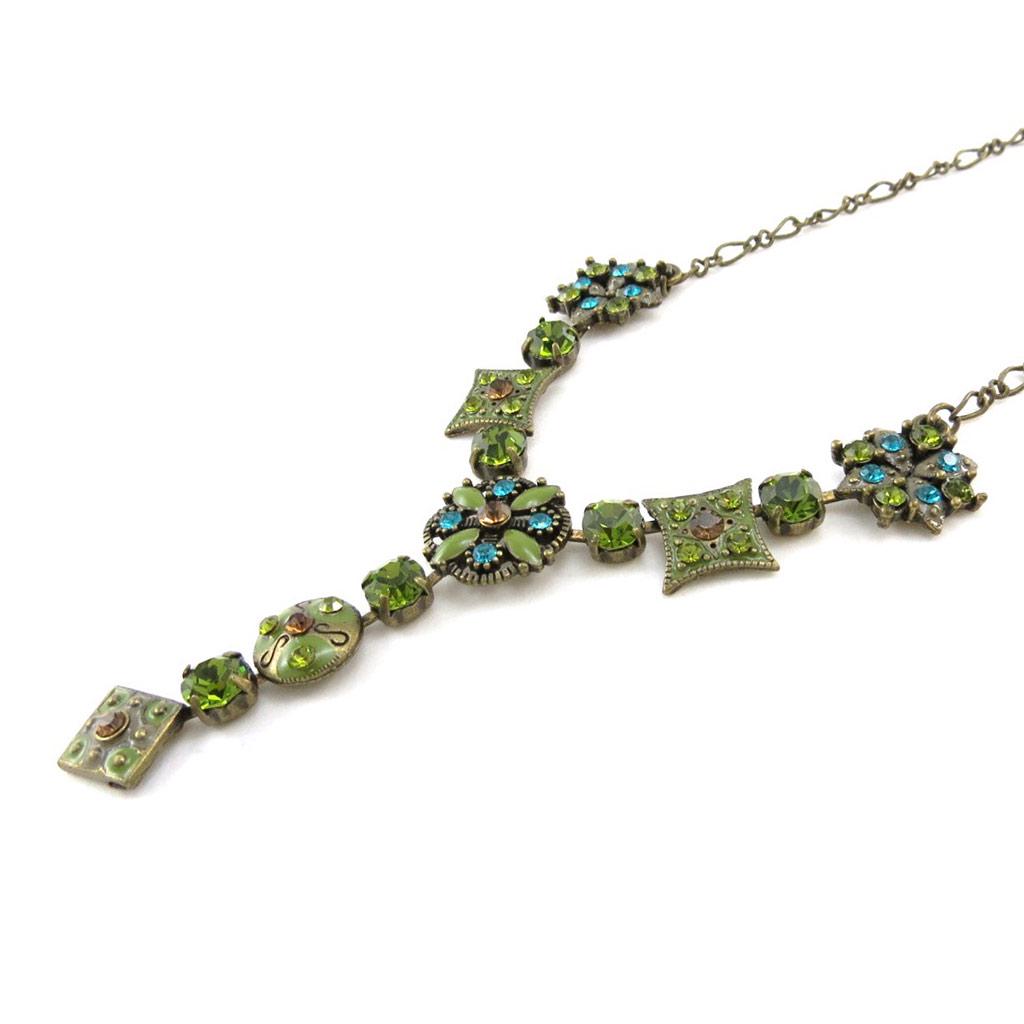 Les Trésors De Lily [E5708] — Зеленое дизайнерское колье «Clèves»