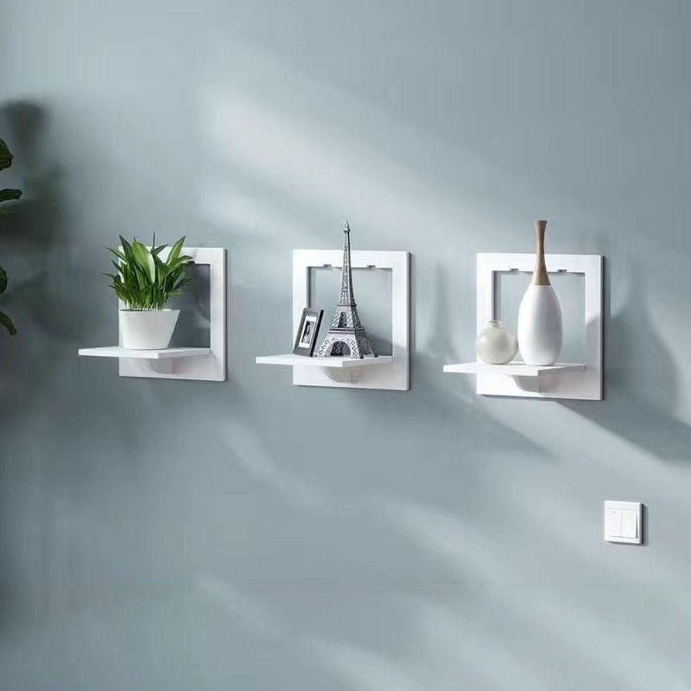 PVC board Wall shelving rotundity/square/hexagon Wall display Wall decoration shelf  bedroom
