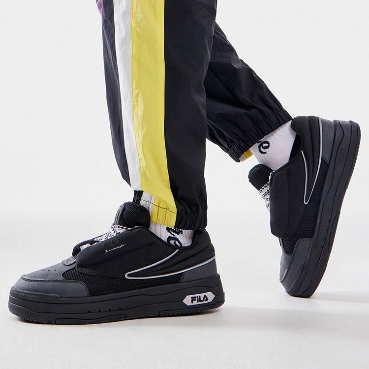Fila Смешанный текстиль, Синтетическая кожа Устойчивая к истиранию Низкие кеды для скейтборда Мужские Черный F12M314203FBK