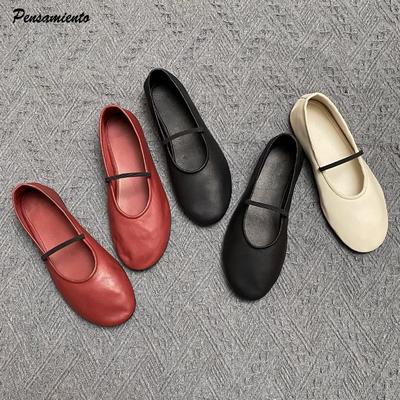 Модный стиль звезды Удобные Мягкие Подошвы Женские Танцевальные Балетки Модные Кожаные Мэри Джейн Слипоны Лоферы Женская Обувь для Ходьбы Ленивая Обувь