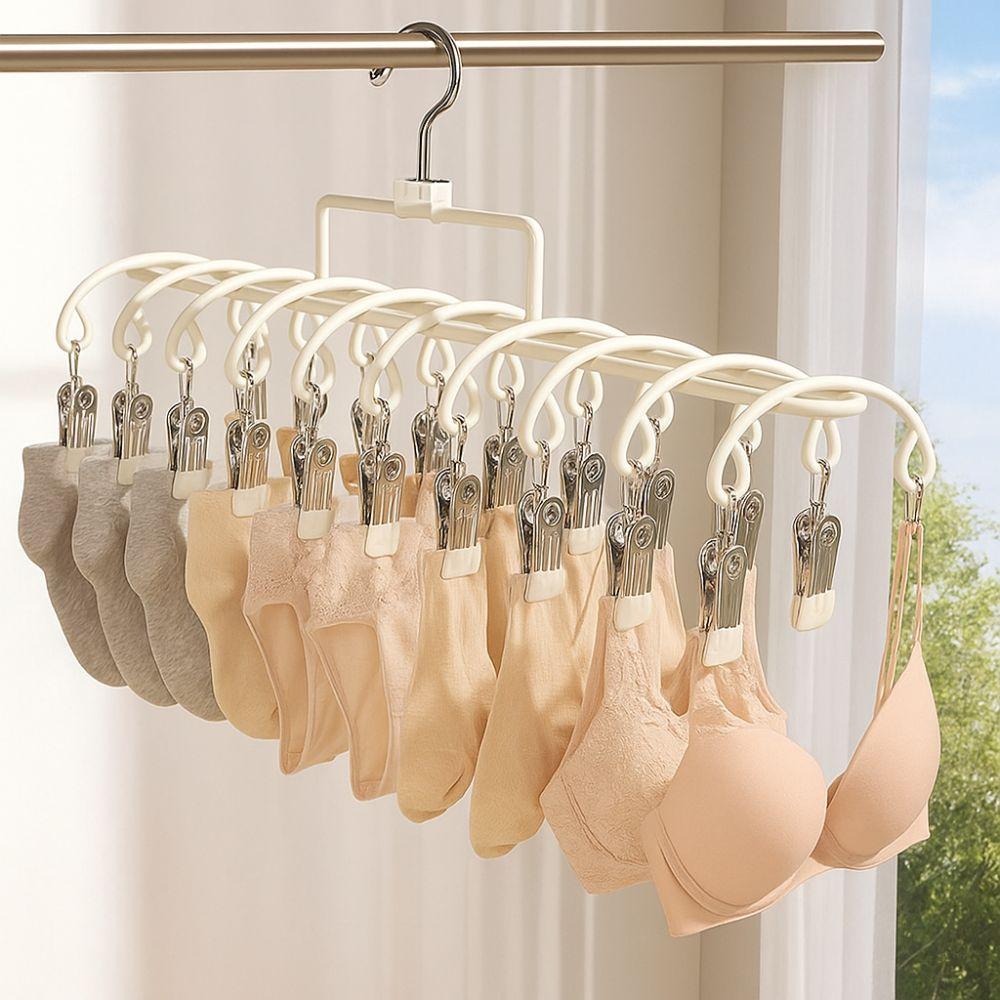 Rustproof Clothes Drying Hanger Stainless Steel Underwear Socks Holder  Laundry Room