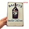 2D плоский, металлический знак Bailey's Irish Vintage - Рустикальный 2D плоский настенный декор для дома, кухни, бара, кафе или офиса - Легко повесить