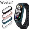 Чехол 2 в 1 + стеклянный полноэкранный бампер для Xiaomi Mi Band 7 6 5 4 NFC Watch противоударный чехол для Mi Band 7/7 NFC чехол для часов