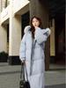 2025 Women's Mid-Length Hooded Down Jacket: Versatile, Thickened Korean Style with 90% White Goose Down