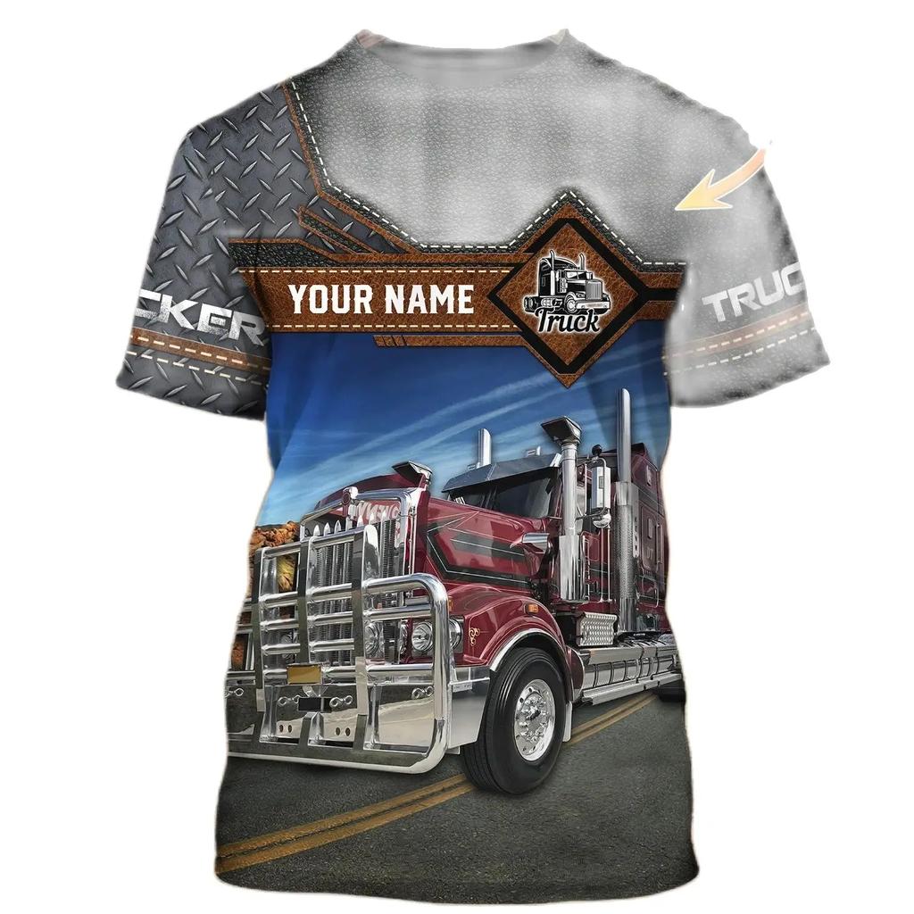 Camion Stampa 3D футболка Uomo Estate O-collo Manica Corta Oversize Топ Повседневная футболка Allentato Уличная одежда унисекс Harajaku
