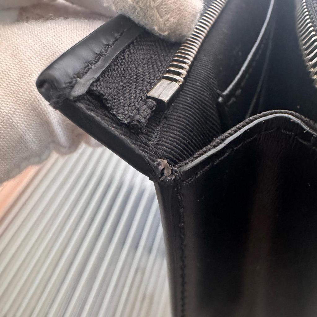 [Б/У] Louis Vuitton Pochette Voyage MM 'Черный холст Monogram Eclipse' - Очень хорошее состояние #1DX6VJ6
