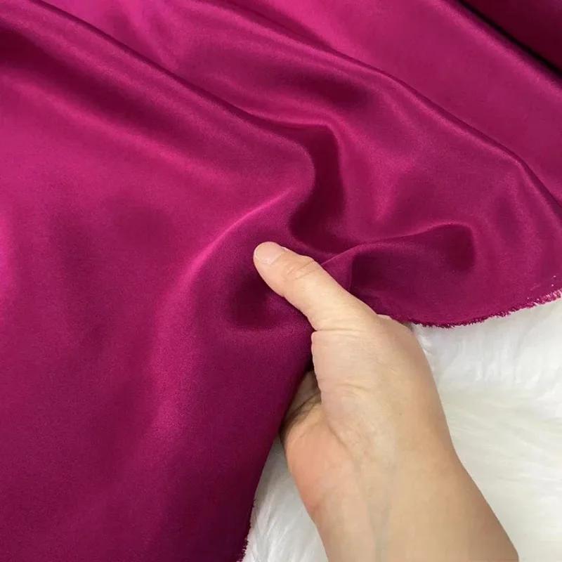 Однотонная 100% шелковая ткань Крэп де Шин 30 момми, тяжелый шелковый крэп, ткань для одежды, платьев, брюк