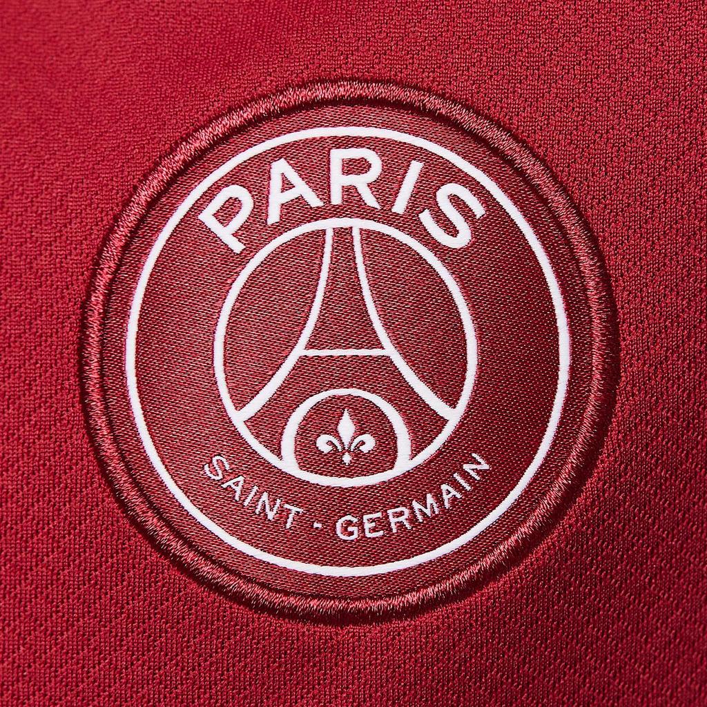 Jordan Футболка нападающего Paris Saint-Germain Dri-FIT Минималистичная с круглым вырезом с коротким рукавом Детские топы Красный Фантом HJ3402-660