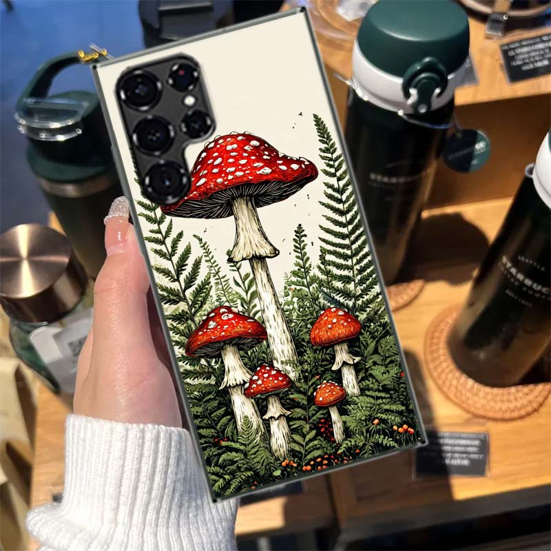 Чехол для телефона с рисунком разноцветных грибов для Samsung Galaxy S26 Ultra S25 Edge S24 S23 FE S21 Plus S20 S22 S10 Чехол TPU Capa Shell Sh